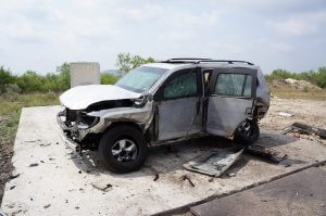 The Armored Group Vehicle Passes 15KG Blast Test at 2 Meters, on the Driver and Passenger Side After Effect