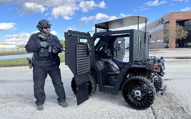 Armored Polaris ATV from The Armored Group